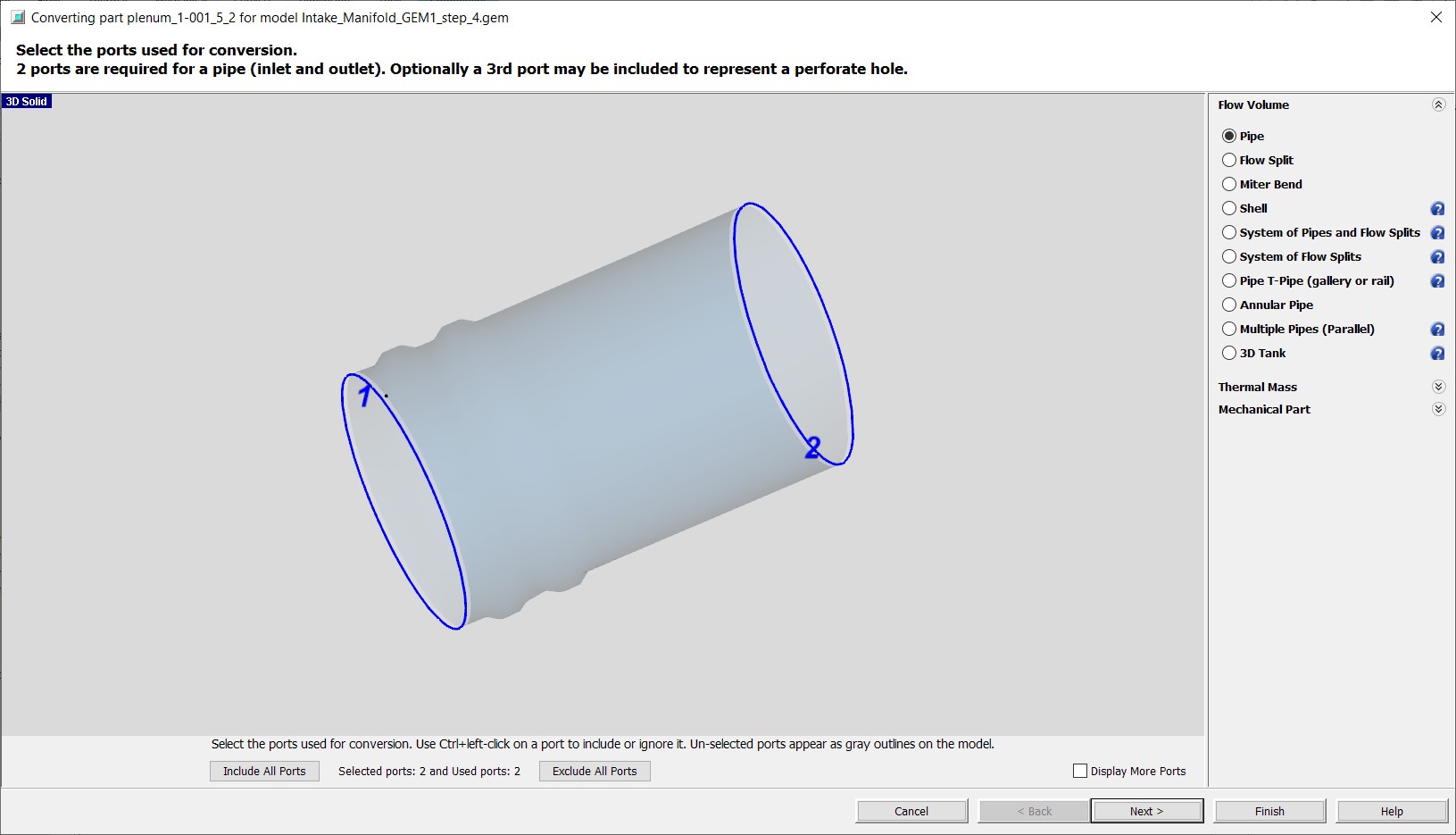 Intake Pipe Section 1